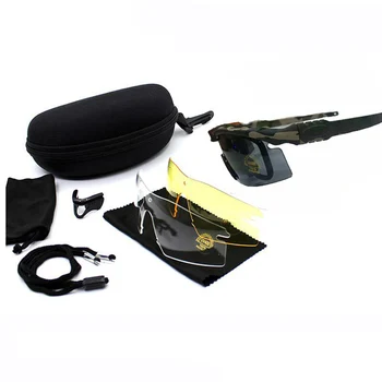 Sportovní Polarizační Taktické Brýle Vojenské Brýle Army Sluneční Brýle Muži S 4 Objektivy Bezpečnost Lovecké Střelbě Ochranné Brýle