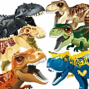 Stavební Bloky Hračky Dinosaurů Jurassic World Series Park Triceratops Indominus Rex Malé Cihly pro Děti Děti Chlapci Dívky