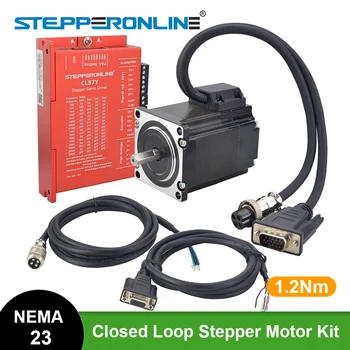 STEPPERONLINE Nema 23 Uzavřené Smyčky Krokový Motor 1.2 Nm Krokový Motor Nema23 Kit 4A a 2ks 1,7 m Kabely
