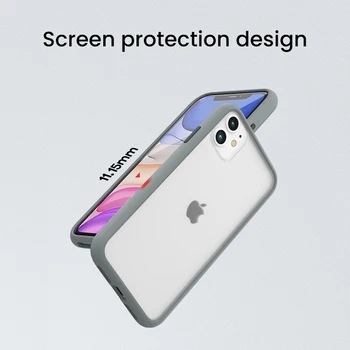 SUAIOCE Nárazuvzdorný Nárazník Transparentní Silikonové Telefon Pouzdro Pro iPhone 11 Pro Max Měkký TPU Zadní Kryt Pro iPhone X XS Max XR Případě