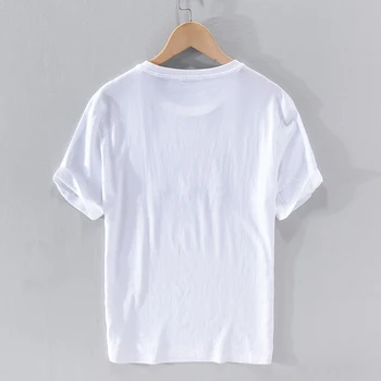 Suehaiwe styl výšivky s krátkým rukávem povlečení t shirt men summer white t-košile pro muže ležérní módní t košile mužské košile