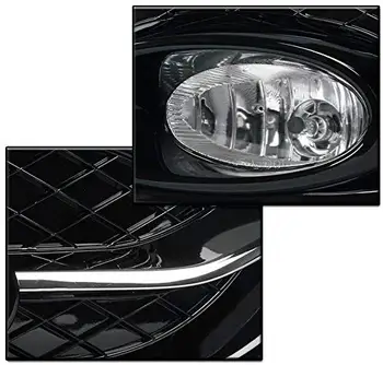 Sulinso-Pro Honda Civic 2DR Nárazník Jízdy Chrom Mlhové Světla Lampy s Lesklé Černé Rámečky