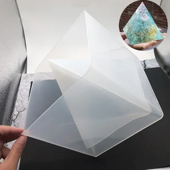Super Velké Pyramidy Silikonové Formy Pryskyřice Řemesla Šperky Crystal Formy S Plastovou Flexibilní Trojúhelníkový Rám Šperky Předpoklady Nástroj