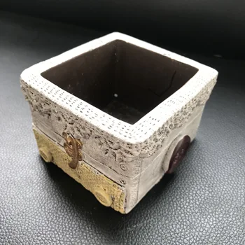 Tlačítko Design, Čtvercový Květináč Konkrétní Formy Silikonové Ruční Květináč Cement Craft Clay Pot Plísně