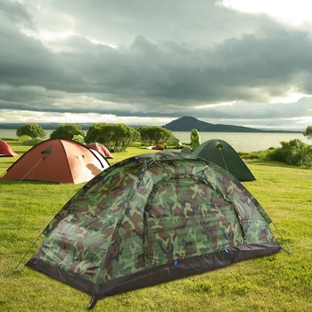 TOMSHOO Camping Stany 1 Osoba Vodotěsné Camping Stan PU1000mm Polyesterová Tkanina jedné Vrstvy Stan pro Venkovní Cestování Turistika