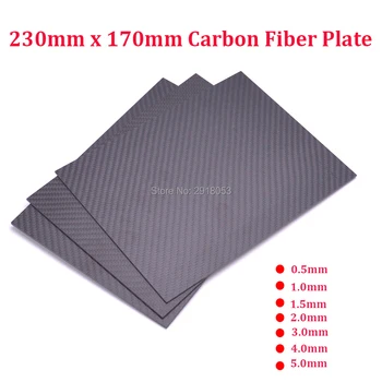 Uhlíkových vláken 230 mm x 170 mm 0,5 mm 1 mm 1,5 mm 2mm 3mm 4mm 5mm Prostý Keprové Vazbě Matný Povrch 3K full Carbon Fiber Deska Panel List