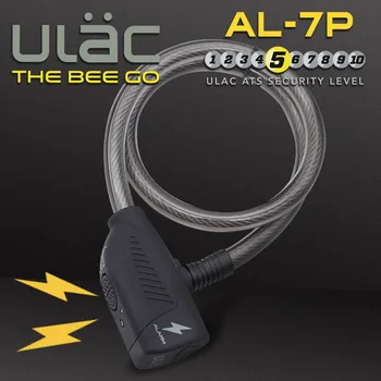 ULAC Mini Kolo Zámek 110dB Alarm Horn LED Indikátor Kabelový Zámek Zničení Smykové Alarm Silný Anti-Krádeže Kol Zámek