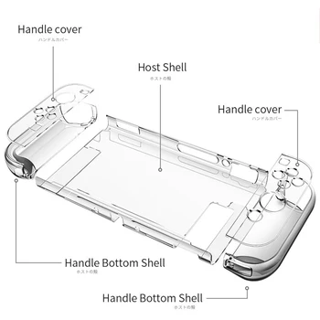Ultra Tenký Transparentní PC Kryt Pouzdro Pro Nintendo Spínač NS NX Případě Odnímatelné Crystal Pevný Čirý Kryt Shell Herní Příslušenství