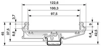 UM100-E profil nohy panel montážní základna PCB držák PCB din lištu ,PCB nosič,PCB bydlení