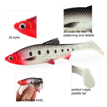 Umělý živý big soft lure velké 3D oko měkké návnady 15cm/36g swimbaits wobbler pike bass rybaření rig