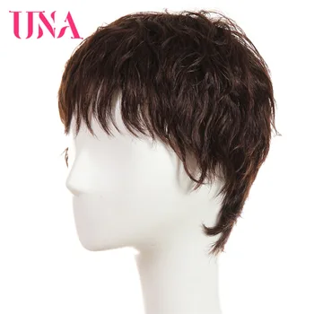 UNA Lidské Vlasy Paruky #6383 #2/33 Non-Remy Lidské Vlasy 150% Hustota Brazilské Rovnou Lidské Vlasy, Paruky Stroj Brazilské Vlasy, Paruky
