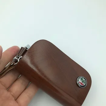 Univerzální Kožené Auto Klíč Kryt Klíč Peněženky Tašky Klíčenka Držák Pro Alfa Romeo 159 Giulia, Giulietta, Mito Keychain Key Tašky