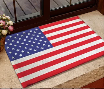 USA Vlajka Floormat Flanelové protiskluzová Rohožka Americké Vlajky, Koberce, Ložnice, Koberce, Dekorační Rohože 40*60cm