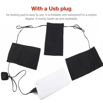 USB Účtován Oblečení Topení Pad 5V Uhlíkových Vláken Topení Pad Elektrické Topení Listu Podložky Topení Teplejší Pad Pro Vesta Bunda