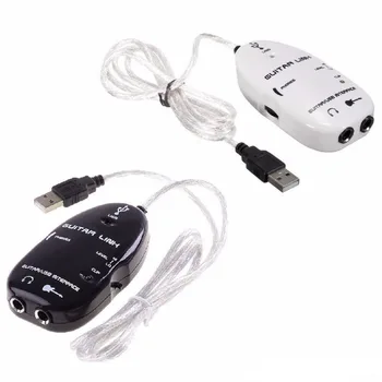 Velkoobchodní Přímý Prodej na Kytaru, Kabel Audio USB Link Interface Adapter Pro MAC/PC Hudební Nahrávky Příslušenství Pro Música Hráči