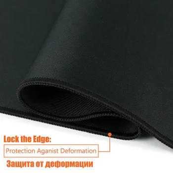 Velká Podložka pod Myš Černá Herní Myši, Podložky 600x300mm Čisté Barvy Mat pro Notebook Macbook Notebook Lock Edge