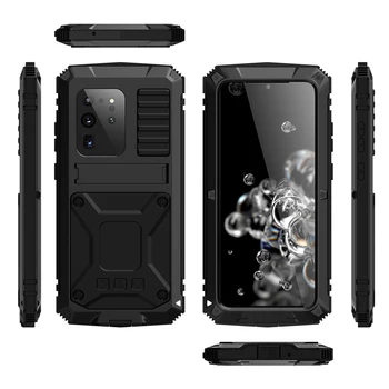 Vodotěsný telefon Pouzdro Pro Samsung Galaxy S20 Ultra S20 Plus 5G Kov Hliník Nárazuvzdorný Prachotěsný Heavy Duty Kryt Luxusní brnění