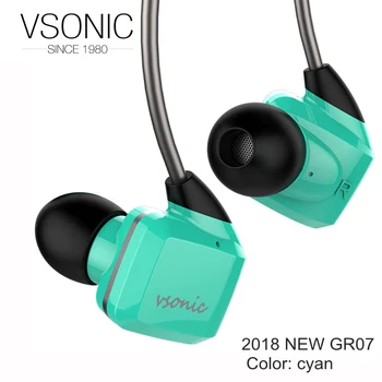 VSONIC hi-fi In-ear Sluchátka Sluchátka NOVÉ GR07 GR07 jsem s Mikrofonem Pevné IEM 2018