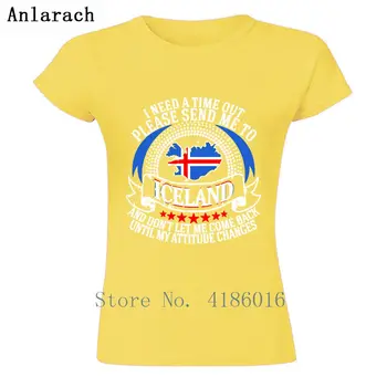 Vytvořit Oblečení Ženy T Košile Pánové Pošlete Mi Na Island T-Shirt Skvělé Značkové Tričko Plus Velikost XL Tričko Roztomilé