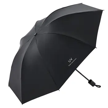 Vše Skladem Tři-drží slunečník ochrana proti slunci UV skládací deštník slunečník déšť dual-použít kompaktní přenosný kapesní