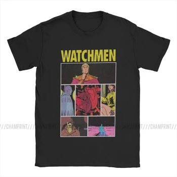 Watchmen Pánské Tričko Smajlík Dr. Manhattan Moore Emo Nihilista Hrdinové Humor Tričko Krátký Rukáv T-Košile Bavlna 4XL 5XL 6XL