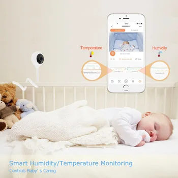 Wdskivi Zobrazení Teploty A Vlhkosti 1080p Krytý Home Mini IP Kamera Bezdrátová WiFi Kamera Bezpečnostní CCTV Kamery Baby Monitor