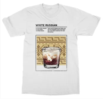 White Russian T-Shirt míchaný Nápoj Koktejl Alkoholu, Barman, Alkohol Happy Hour 2020 Módní Topy StreetWear tričko Plná Barva
