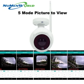 WI-fi IP kamera Bezdrátová 180 ° Panoramatické Rybí Oko Objektivu Venkovní Noční Vidění kamera APP Dálkové Ovládání P2P IP Kamery
