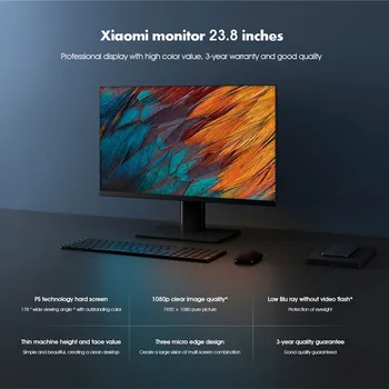 Xiaomi 23.8-Palcový Monitor Technologie IPS Tvrdou Obrazovce 178° Super-Široký Pozorovací Úhel 1080P Obrazovky Počítače pro Zobrazení na TV Box