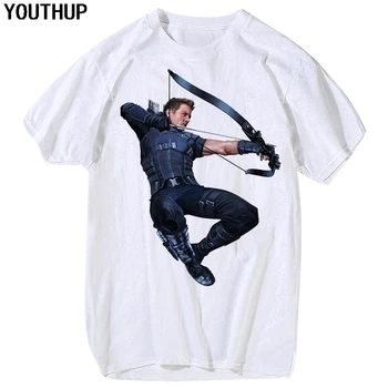 YOUTHUP Nové 3D T-Košile Muži Charakter Legrační Trička Tričko Homme Hawkeye Tisk T-Shirt Letní Tees Módní Streetwear Plus Velikost