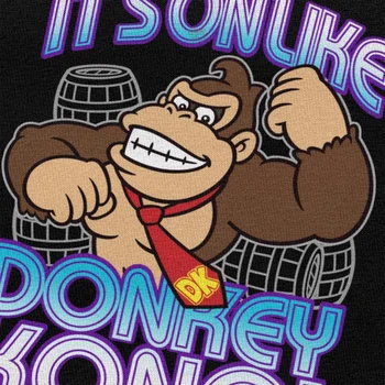 Začíná to Jako Donkey Kong T Shirt Muži Měkké Bavlněné Stylové Módní tričko Krátký Rukáv Gorilla Tee Tops Slim Fit Oblečení Dárek