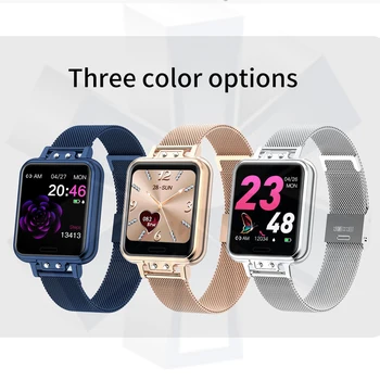 ZL13 Smart Watch Ženy z Nerezové Oceli Barevný displej Smartwatch Srdeční Frekvence, Krevní Tlak, Zdraví Ženy, a Oznámení