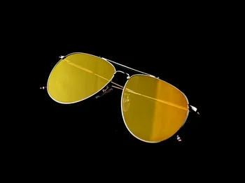 Zlaté Zrcadlové Čočky, sluneční Brýle, Retro Styl, světlé Barvy, 75mm Průměr Gradient Barvy EXIA OPTICKÉ A7 Series