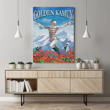Zlatý Kamuy anime dekor malířské plátno umění zdi obrázky ložnice studie domova obývací pokoj dekorace otisky plakát