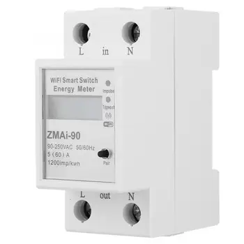 ZMAi-90 WIFI Dálkové ovládání LCD Digitální Dávkovací Spínač jednofázový Elektroměr 90-250V Napájení Metr