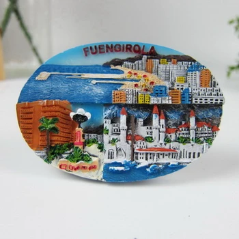 Španělsko Fuengirola Turistický Suvenýr, Magnety na Lednici Handmade Kreativní 3D Pryskyřice, Lednice Magnetické Samolepky, Domácí Výzdoba, Dekorace