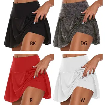 Ženy Tenis Golf Sportovní Kalhoty Sukně 2-V-1 Plná Barva Běžecké Legíny Skort
