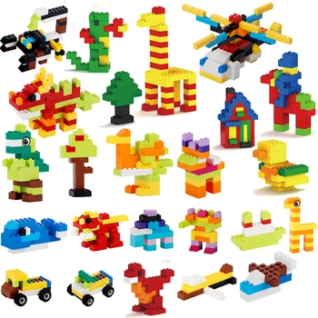 1000ks DIY stavební bloky, silné postavy model cihly cihly bloky hračky set pro děti