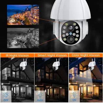 1080P PTZ Dual-Objektiv Wifi Kamera Venkovní Automatické Sledování Cloud Domácí Bezpečnostní IP Kamera 2MP Zoom Speed Dome CCTV bezpečnostní Kamery