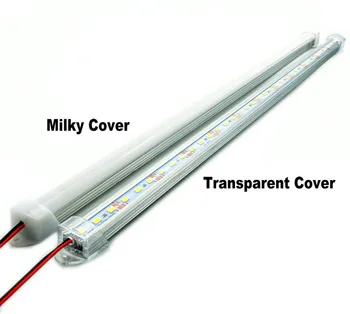 10PCS/LED Bar Světla DC12V 5630 LED Tuhé Strip 30cm LED Trubice s U Hliníku Shell + PC Kryt