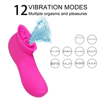 12 Vibrační Bradavky Sucker Ústní Sání Vibrátor, Vibrátor, Klitoris Stimulátor Lízání Vibrátor Dospělý Masturbant Sexuální Hračky Pro Ženy