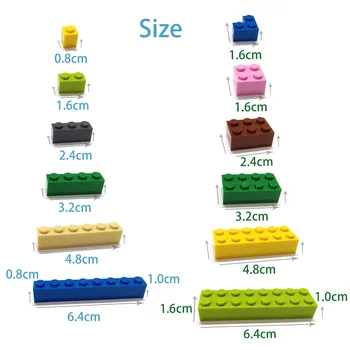 120pcs DIY Stavební Bloky, Silné Postavy Cihly Svahu 12Colors Vzdělávací Kreativní Velikost Kompatibilní S lego Hračky pro Děti