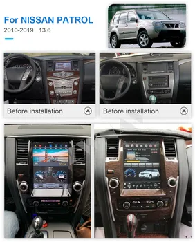 128GB Tesla Obrazovce Carplay Pro rok 2010 2011 2012 2013 2016 2017 2018 NISSAN PATROL Android Přehrávač, Auto Audio Rádio Stereo