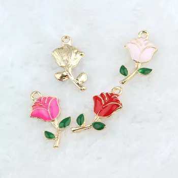 13*24mm 20ks roztomilé růžové přívěsky Přívěsek Slitina vhodné pro náhrdelníky, náramky DIY Žena Módní Šperky náušnice dekorace