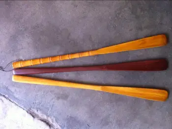 1KS Přírodní dřevěné bambusové tvar ultra boty roh popravit stručný vlna tmavé barvy domů dřevěné boty roh 55cm dřevo řemesla OK 0642-3