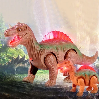 1KS Světlo Svítící Dinosaurus Elektronické Chodící Robot Dinosaurus Model Děti, Hračky Dárek