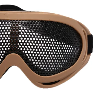1ks Venkovní Očí Ochranné Pohodlné Airsoft Bezpečnost Taktické Ochrana Očí Kovové Pletivo Brýle Goggle