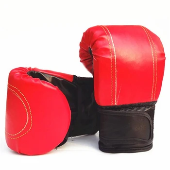 1pár Červené A Černé Dospělé Boxerské Rukavice Profesionální boxovací Pytel Liner Rukavice Muži/ženy, Boxerské Rukavice Pro Trénink / Fitness