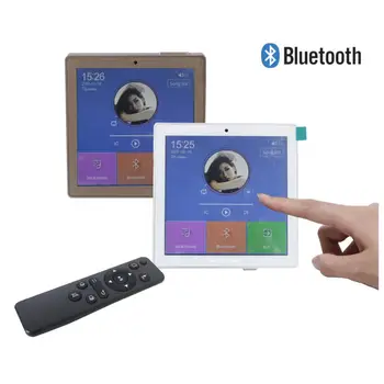 2/4 Kanálový Bezdrátový Bluetooth Ve Zdi Zesilovač s Dotykovou Obrazovkou,FM Rádio,USB,TF,Napájení 2 až 8 Reproduktory pro Chytré Domácí Audio