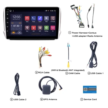 2.5 D 10.1 palcový Android 8.1 Auto videa, Multimediální přehrávač Pro Peugeot 2008 208 série 2012-2018 autorádia GPS Navigace, 2 din